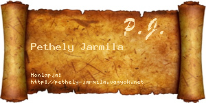 Pethely Jarmila névjegykártya